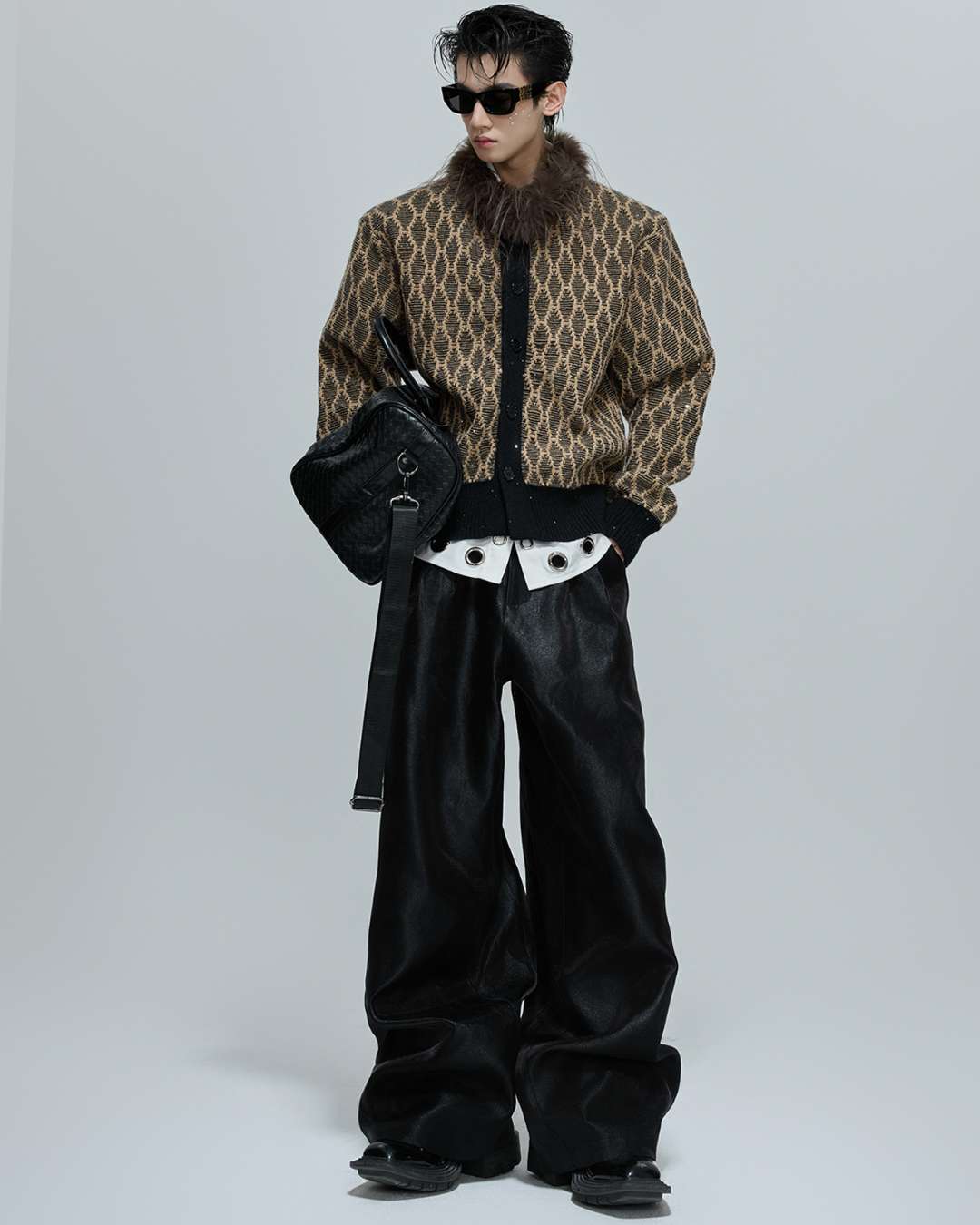 [ArguE CulturE] Royal Pattern Fur Knit na2270