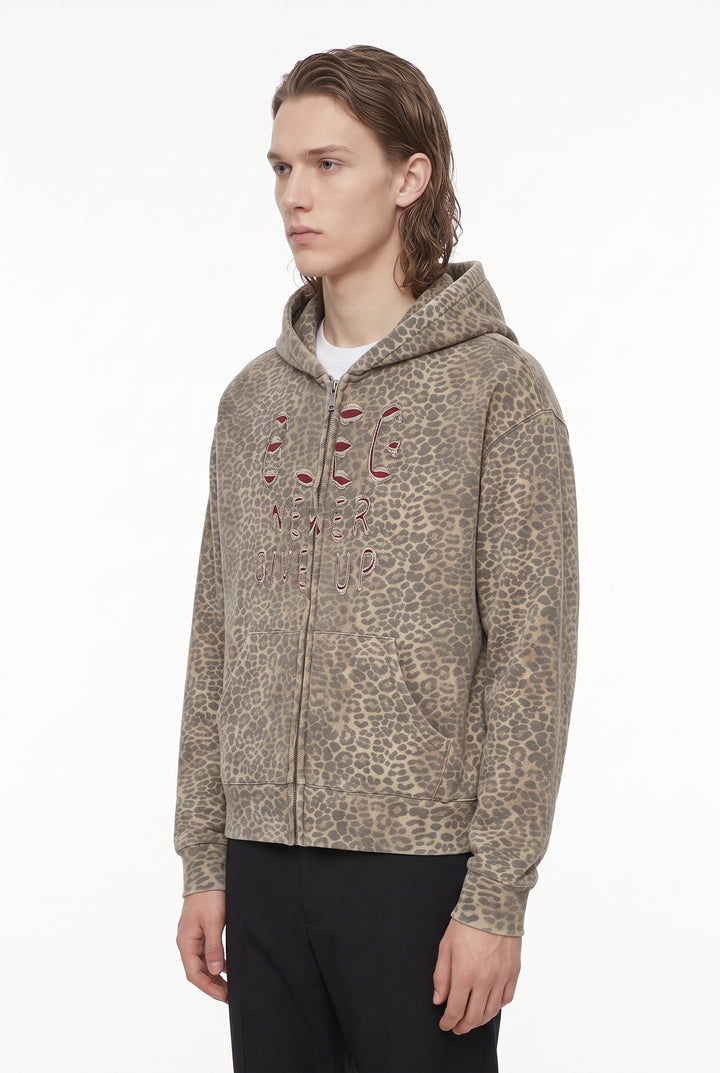 Leopard Zip Hoodie na2821