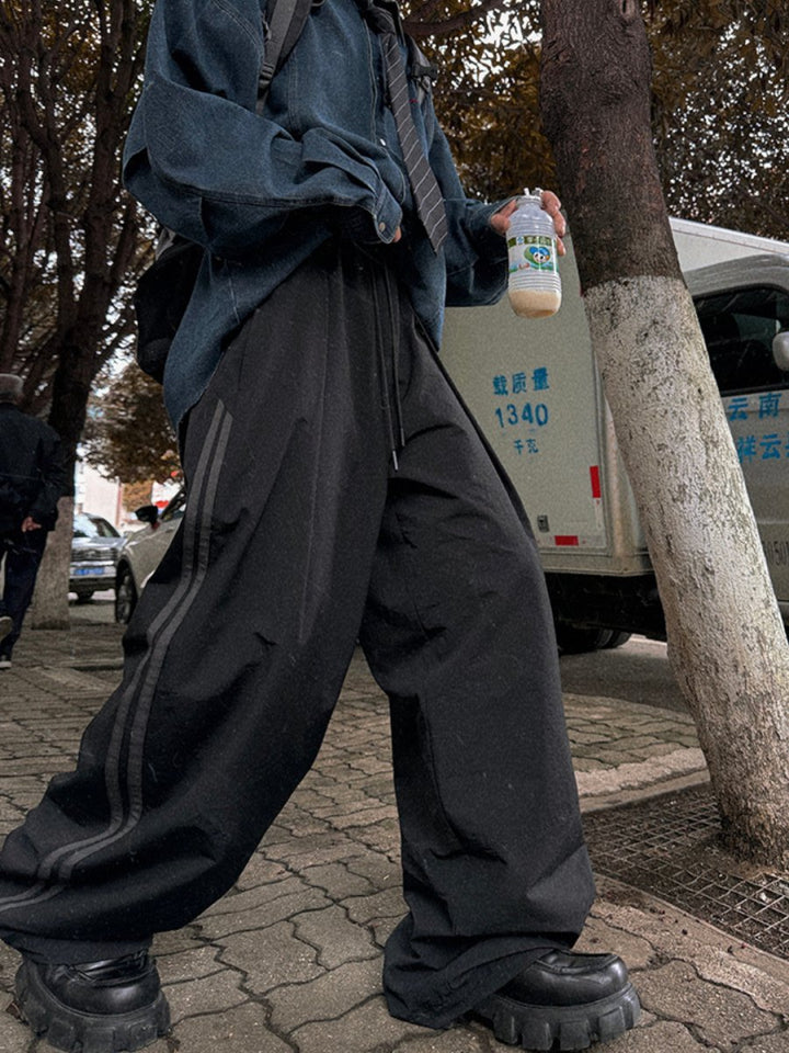 [Aurocean] Loose Black Sweatpants na1674