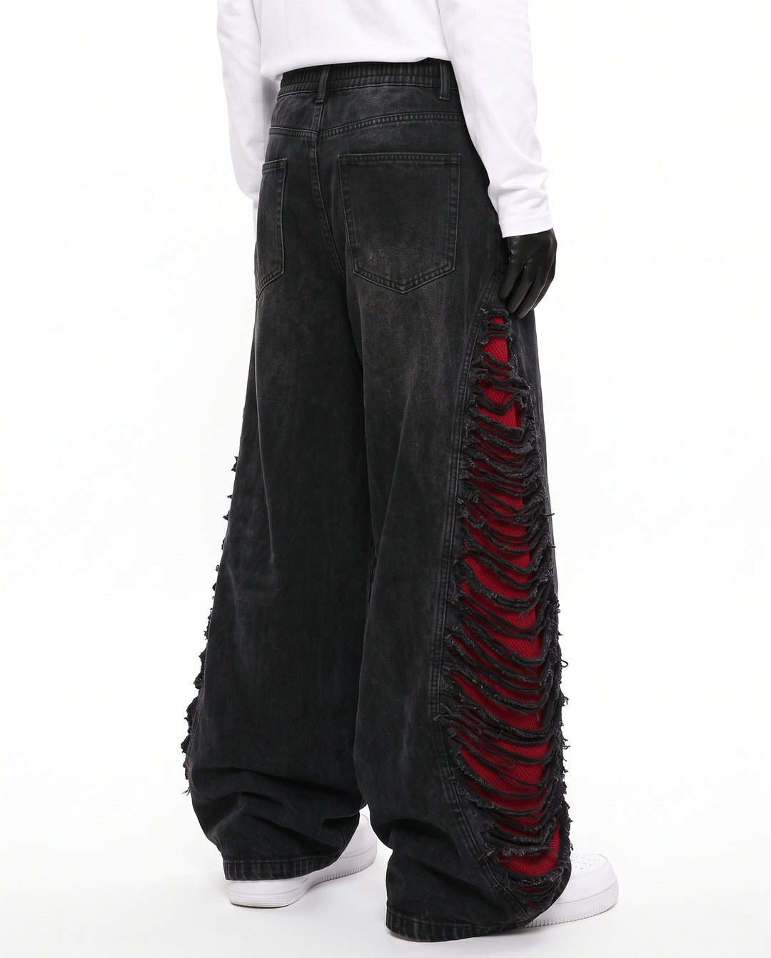 Distressed Wide Pants na3215