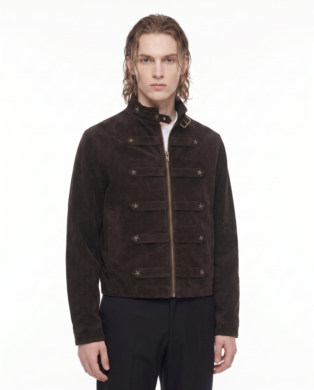 Studded Military Jacket na2930