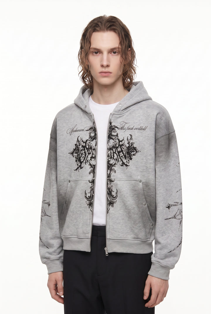 Graphic Zip Hoodie na2879