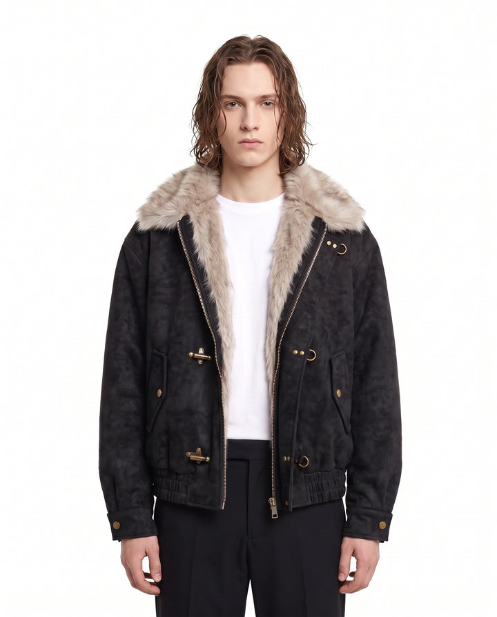 Fur Bomber Jacket na3176