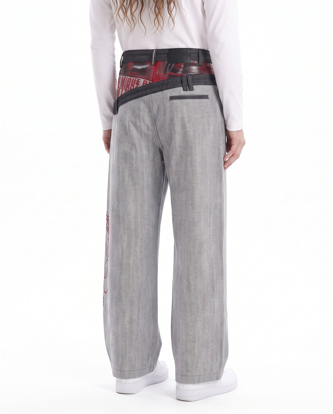 Patchwork Wide Jeans na3060