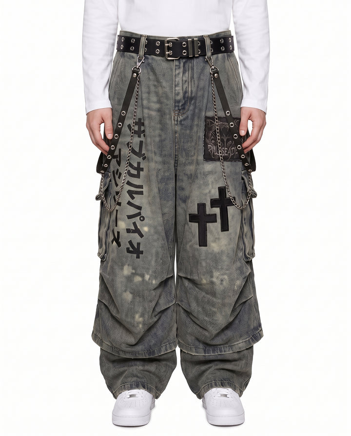 Jeans larghi gotici na3141