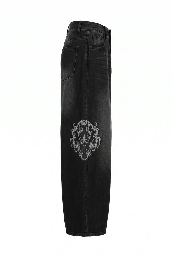 Embroidered Baggy Jeans na2844