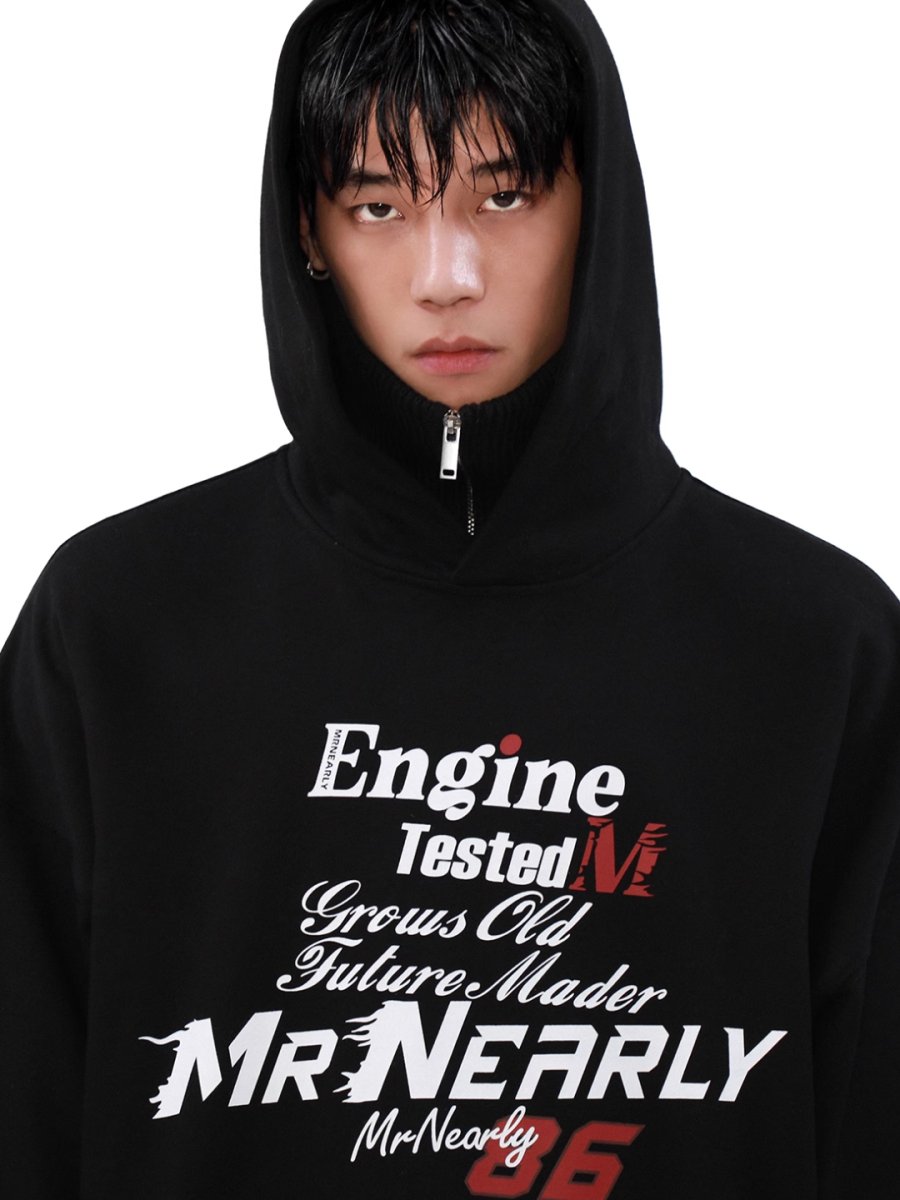 [MRNEARLY] heavy letters hooded na1507