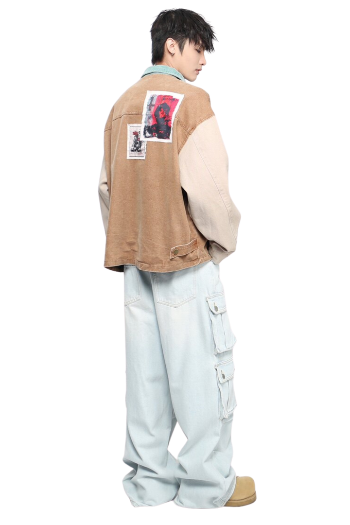 Distressed Patchwork Jacket na2444