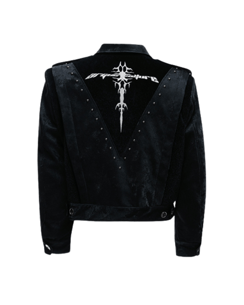 [ArguE CulturE] Noir Crest Cyber ​​Jacket na2255