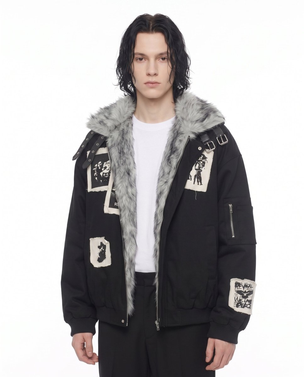 Fur Bomber Jacket na3070