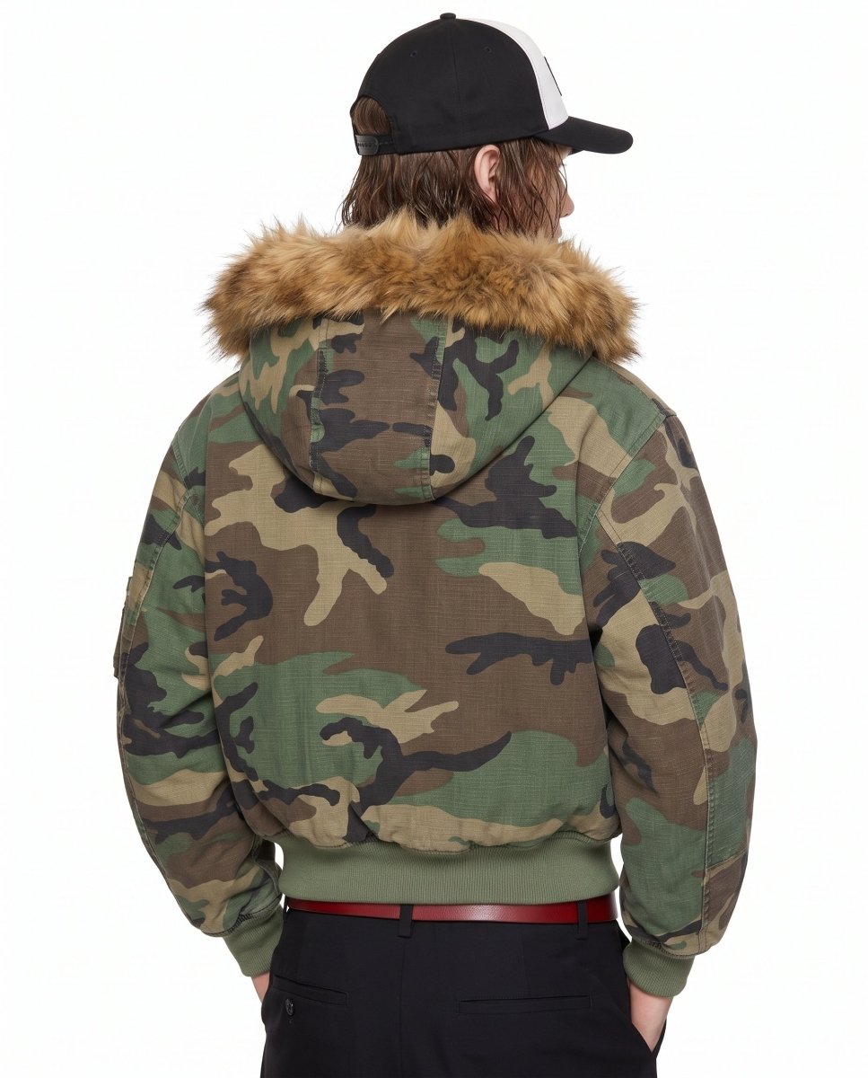 Camo Hooded Jacket na2895