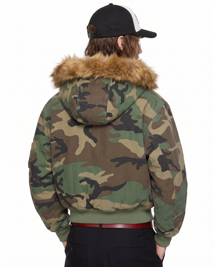 Camo Hooded Jacket na2895