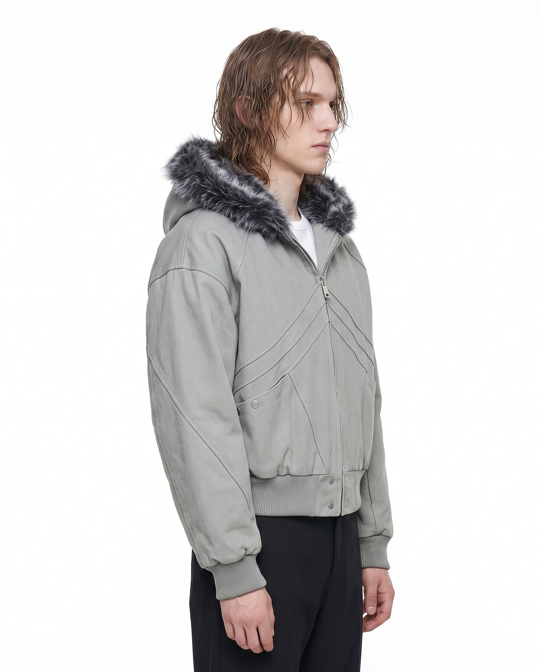 Fur Hooded Jacket na3073