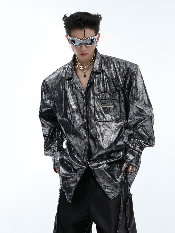 【CulturE】 Silver Shirt na1452 