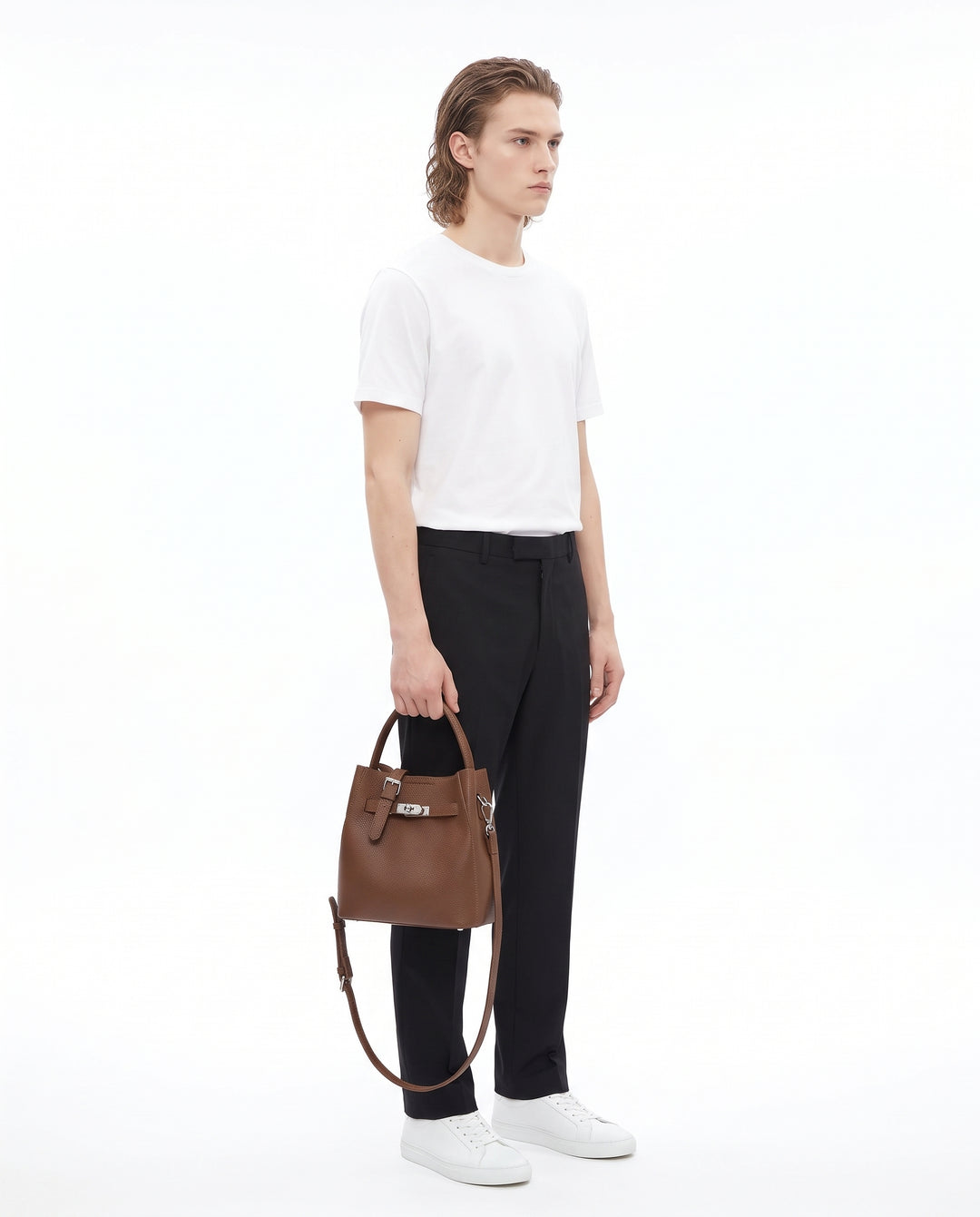 Leather Bucket Bag na3207