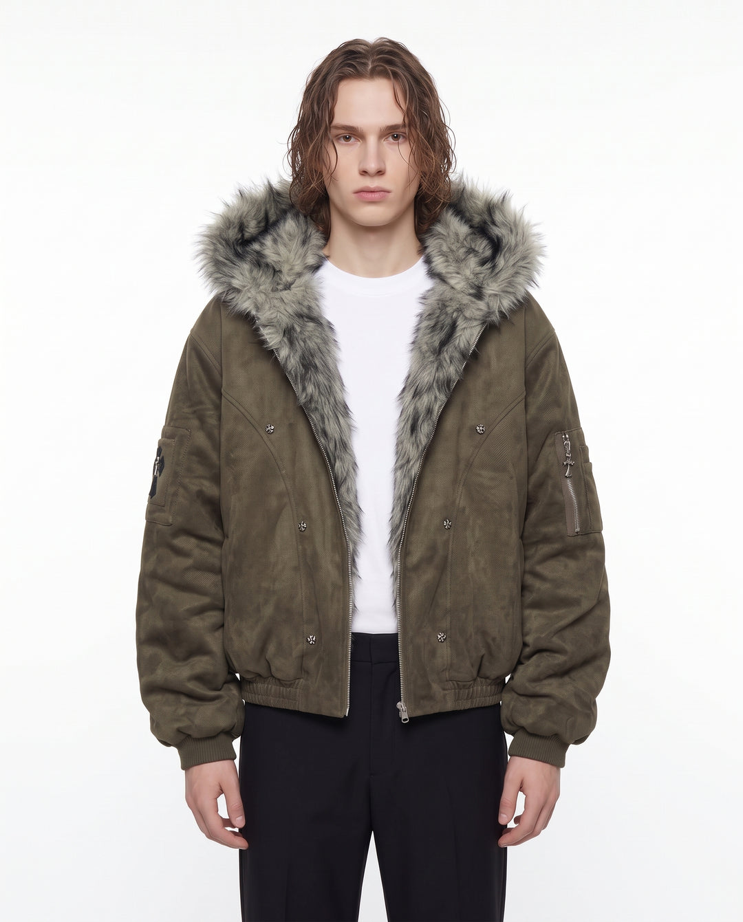 Fur Hooded Jacket na3172