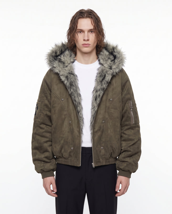 Fur Hooded Jacket na3172