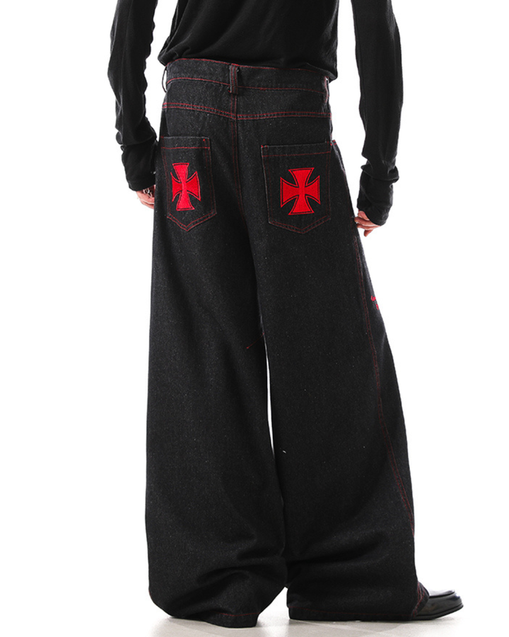 [BLANKIN]Written Trace Wide Denim na2283