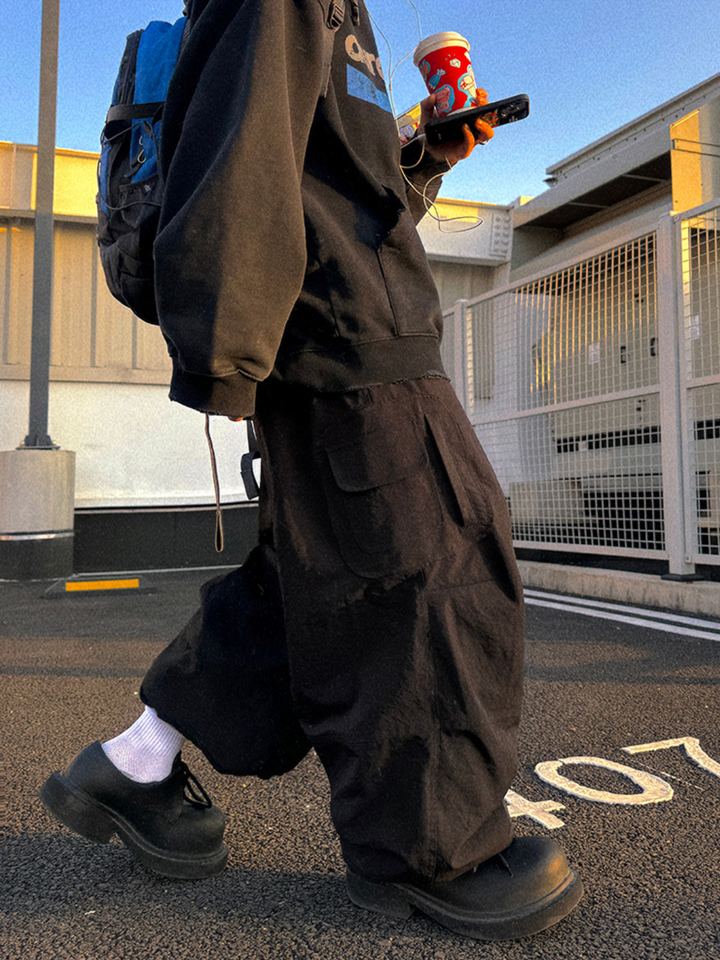 【Aurocean】Wide Leg Cotton Pants na1676