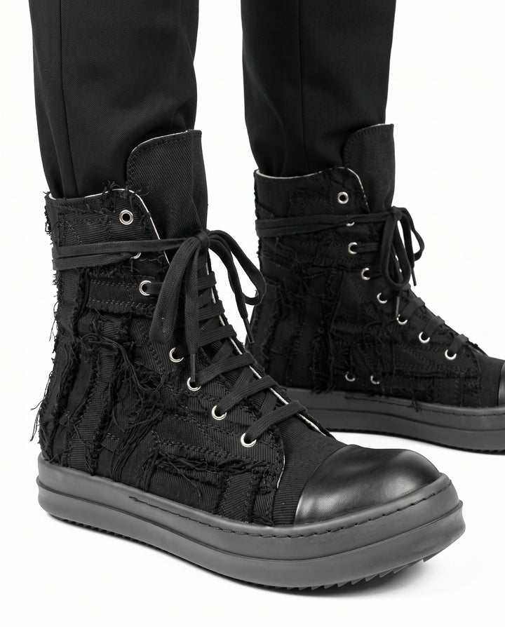 Distressed Canvas Sneakers na2958