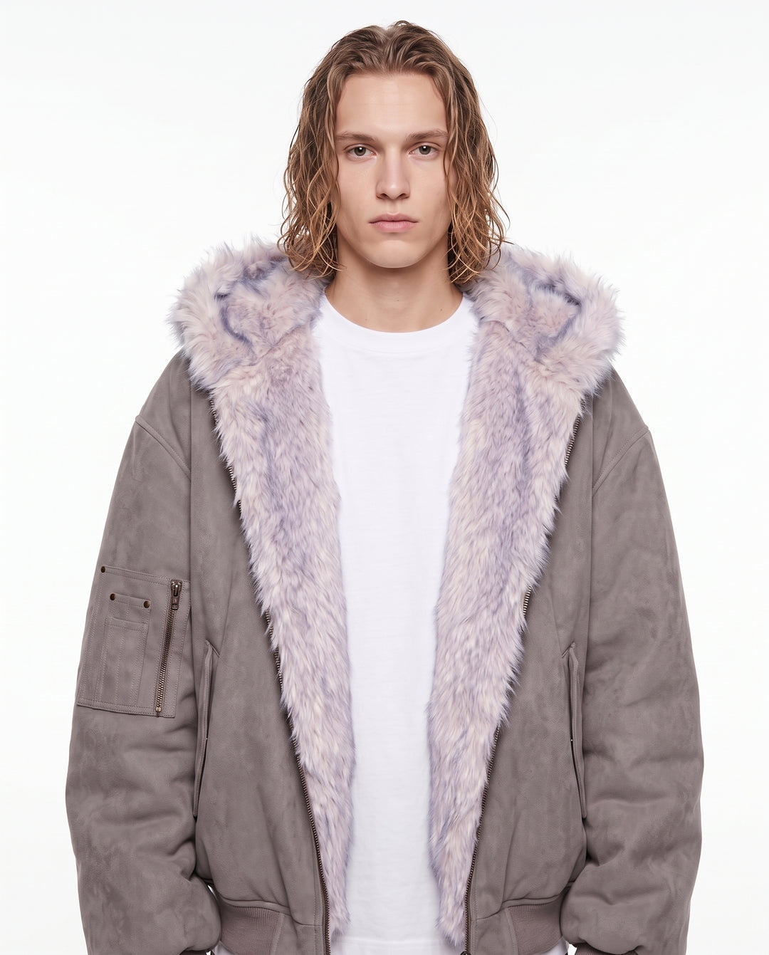 Fur Bomber Jacket na3072