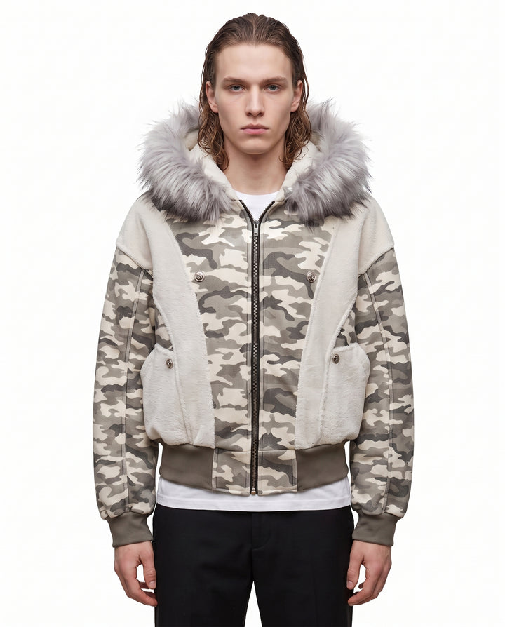 Camo Fur Jacket na3098