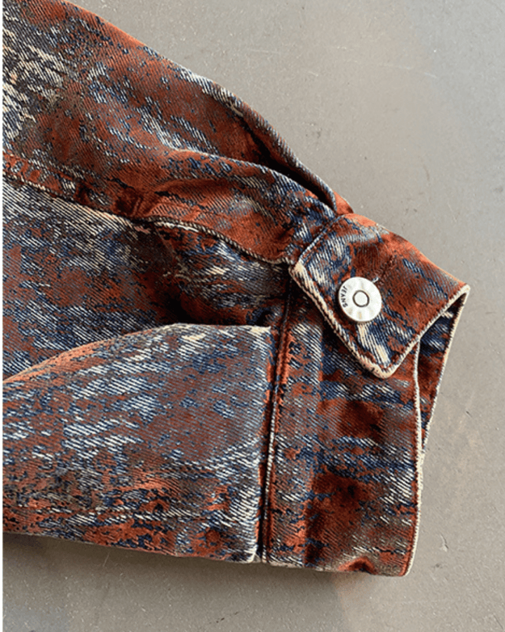 Nanostudio Rust Fade Art Denim Jacket (na2212)