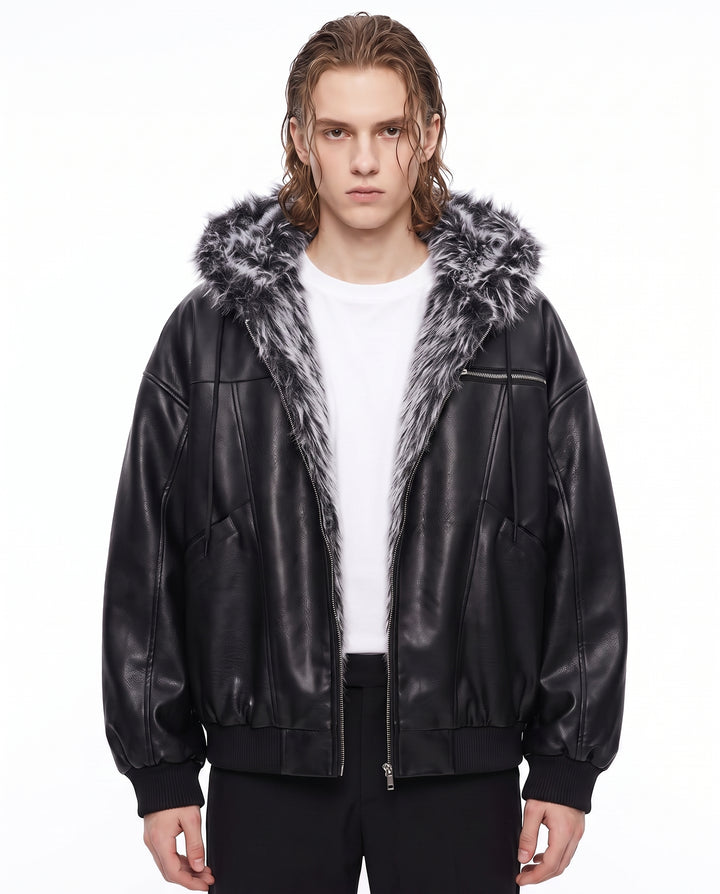 Fur Leather Jacket na3068