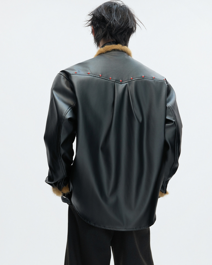 【ArguE CulturE】CRIMSON STUD LEATHER JACKET na2292