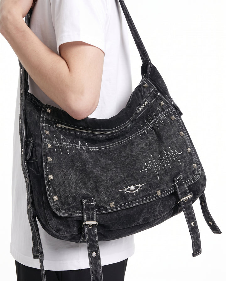 Studded Denim Bag na2927