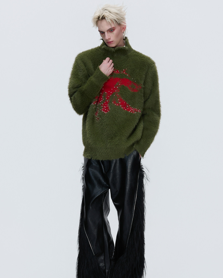 【ArguE CulturE】Crimson Howl Fur Jacket na2285