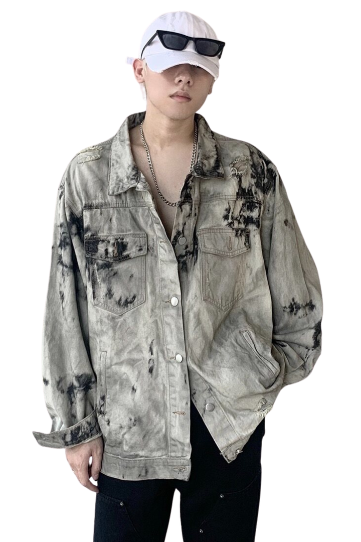 Grunge Bleach Pattern Jacket na2440