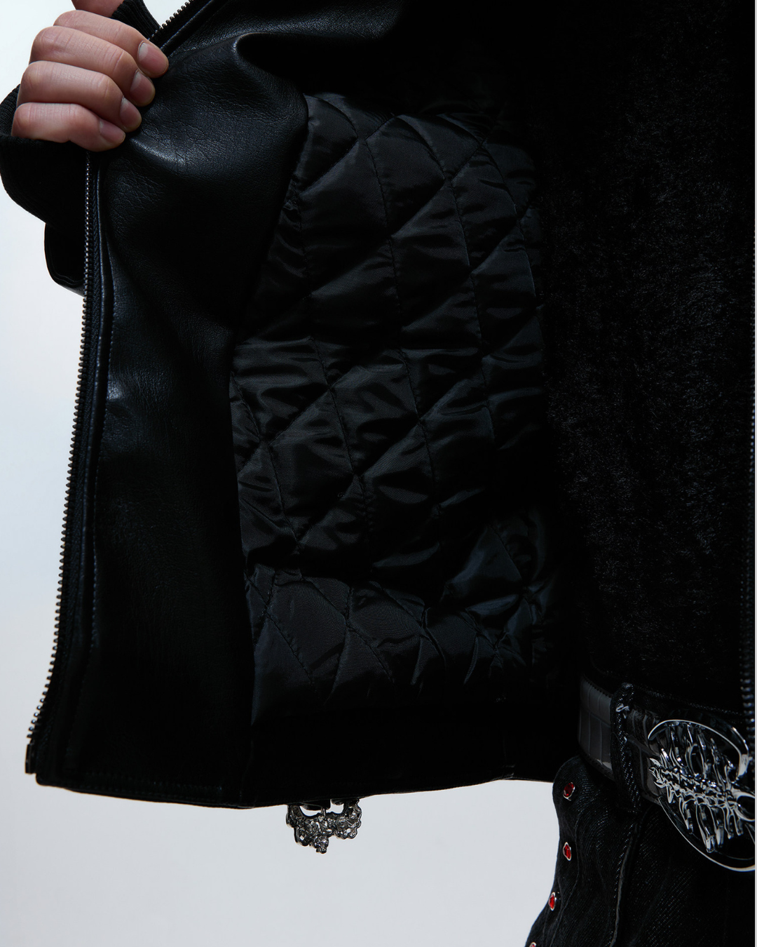 [ArguE CulturE] BLACK HORSE LEATHER JACKET na2287