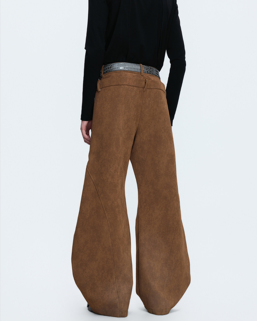 [ArguE CulturE] Brown Suede Buggy Pants na2286