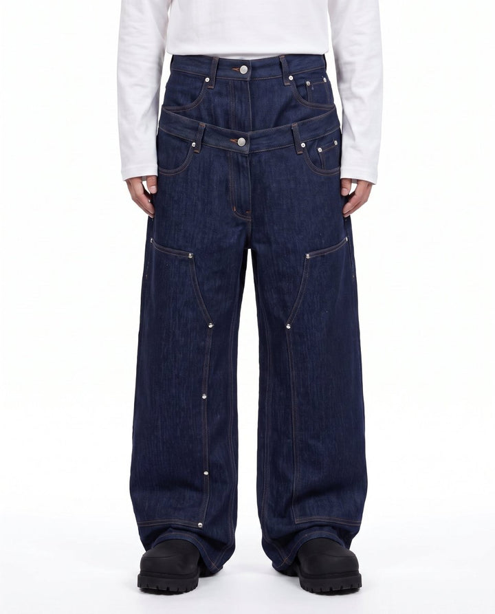 Studded Wide Jeans na3054