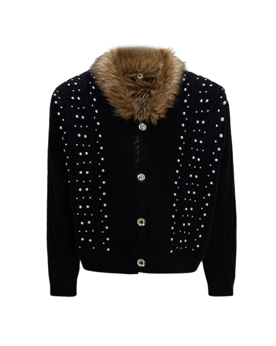 [ArguE CulturE] Royal Fang Fur Knit Coat na2254