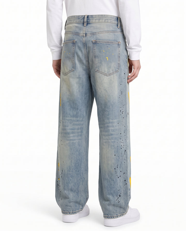 Painted Wide Jeans na3196