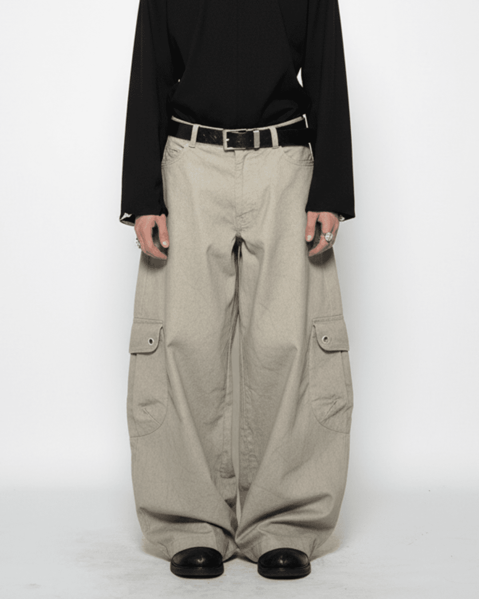 Distressed Wide Slacks na2330