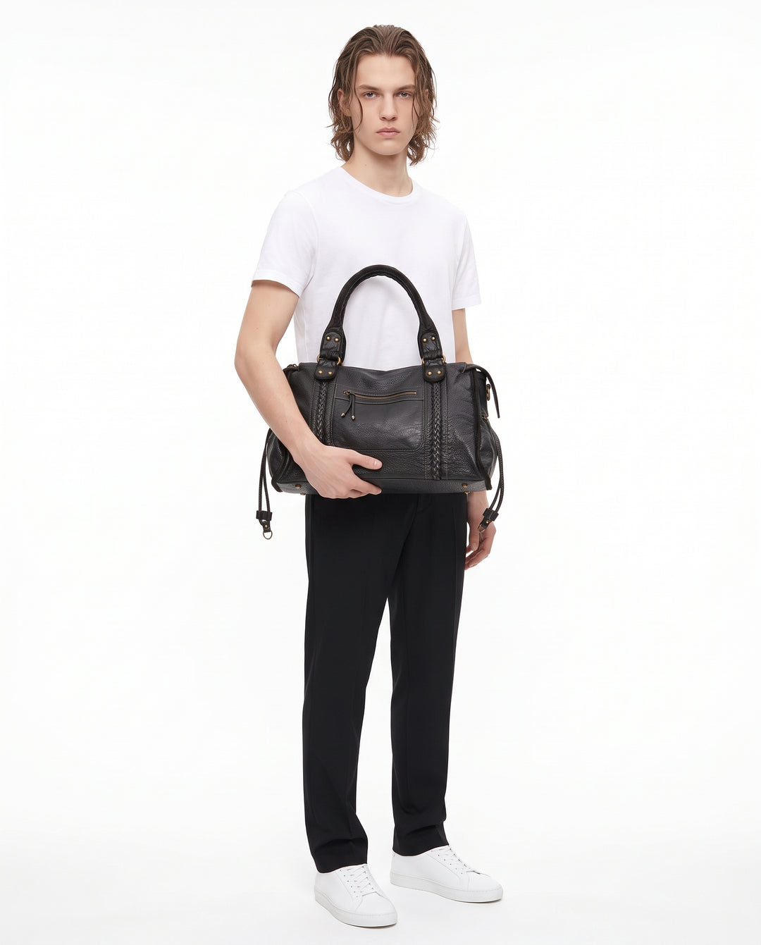 Leather Shoulder Bag na3193