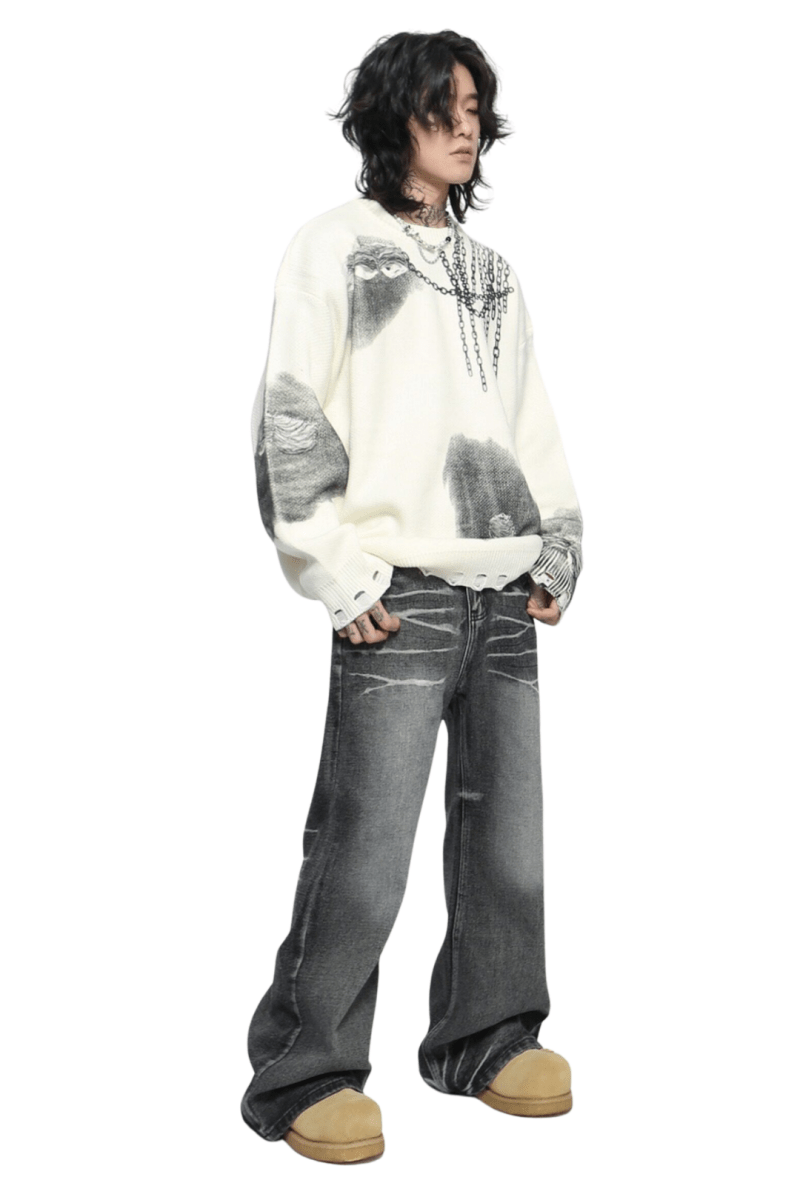 Street Abstract Knit Sweater na2463