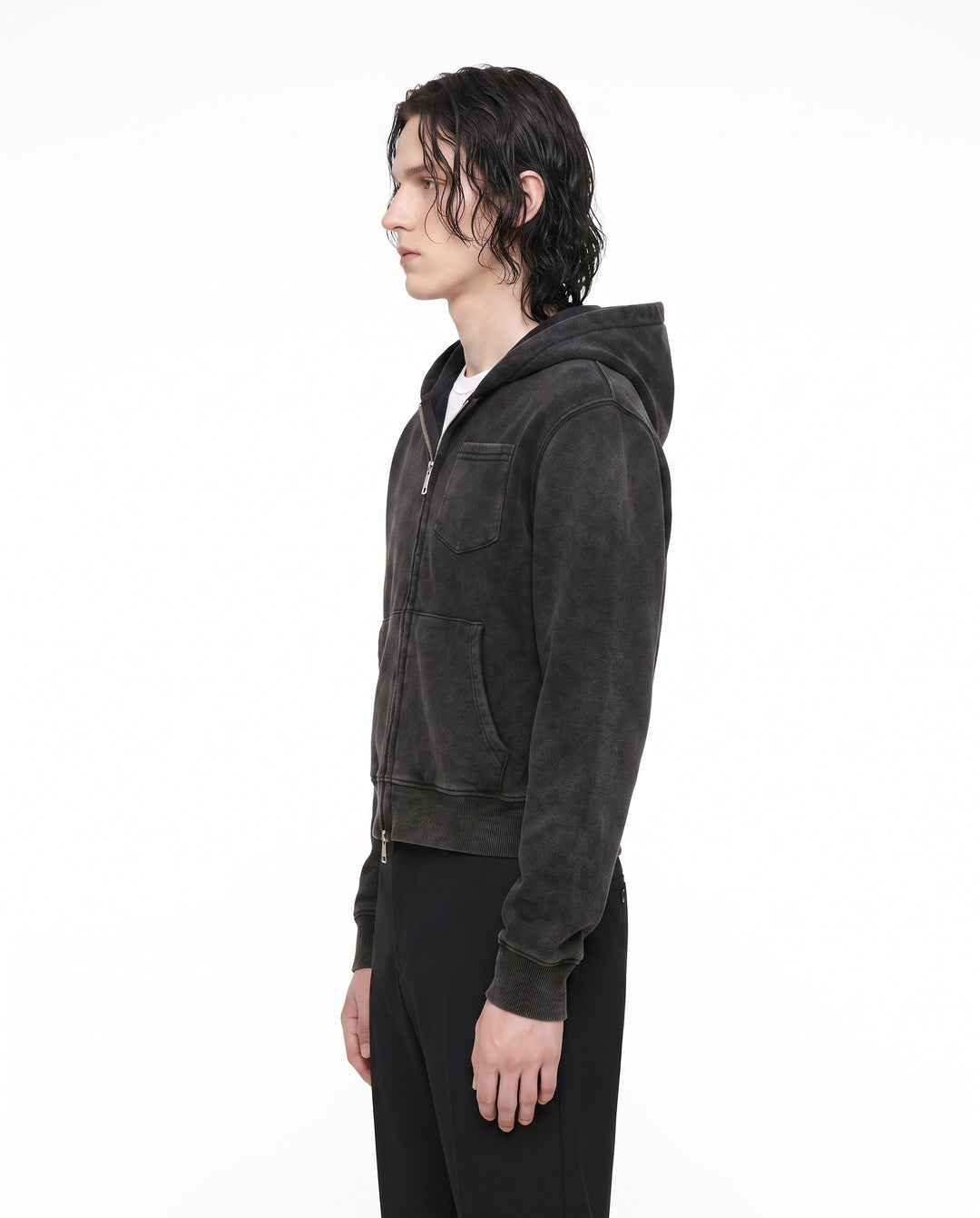 Washed Zip Hoodie na3017