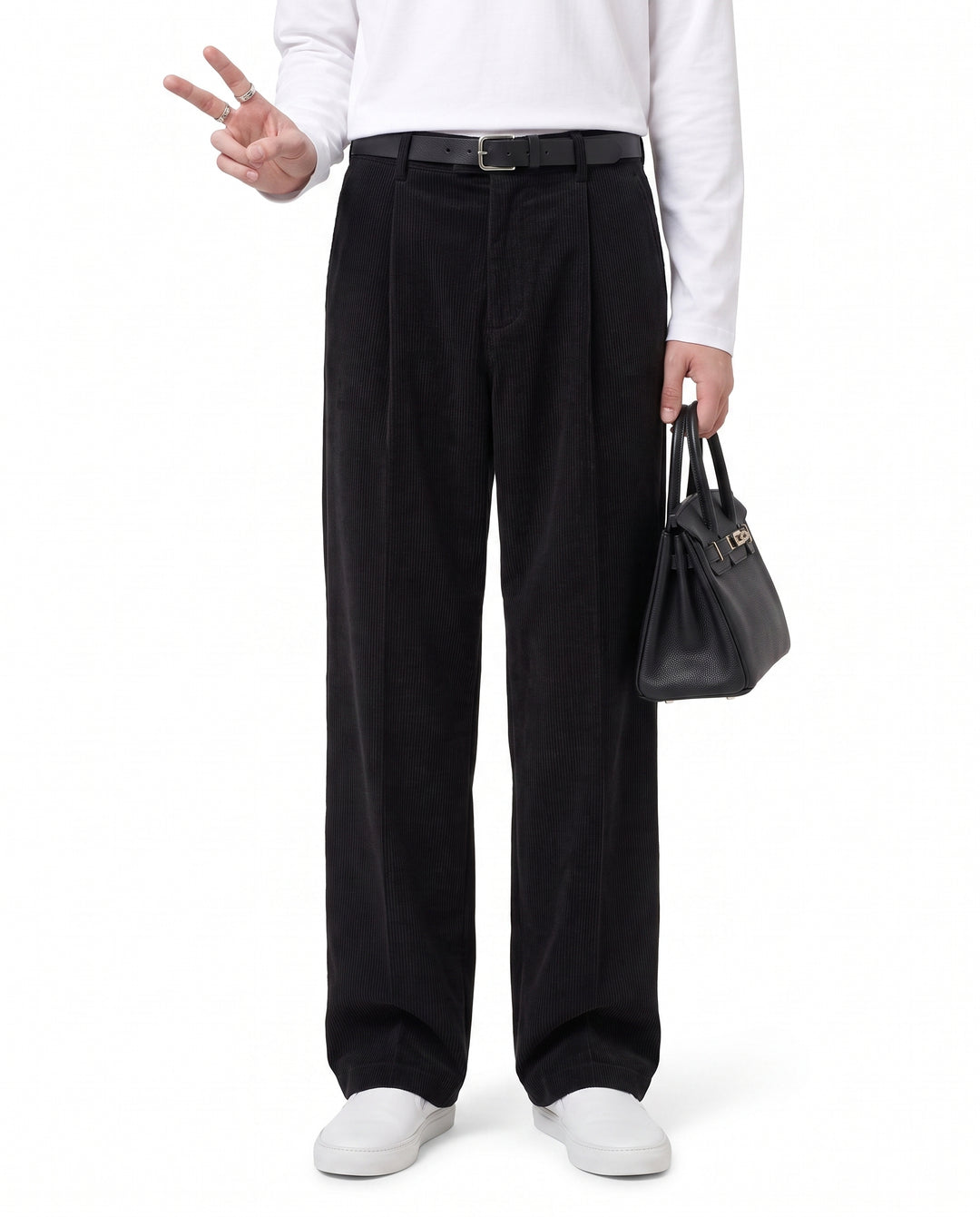 Corduroy Wide Pants na2986