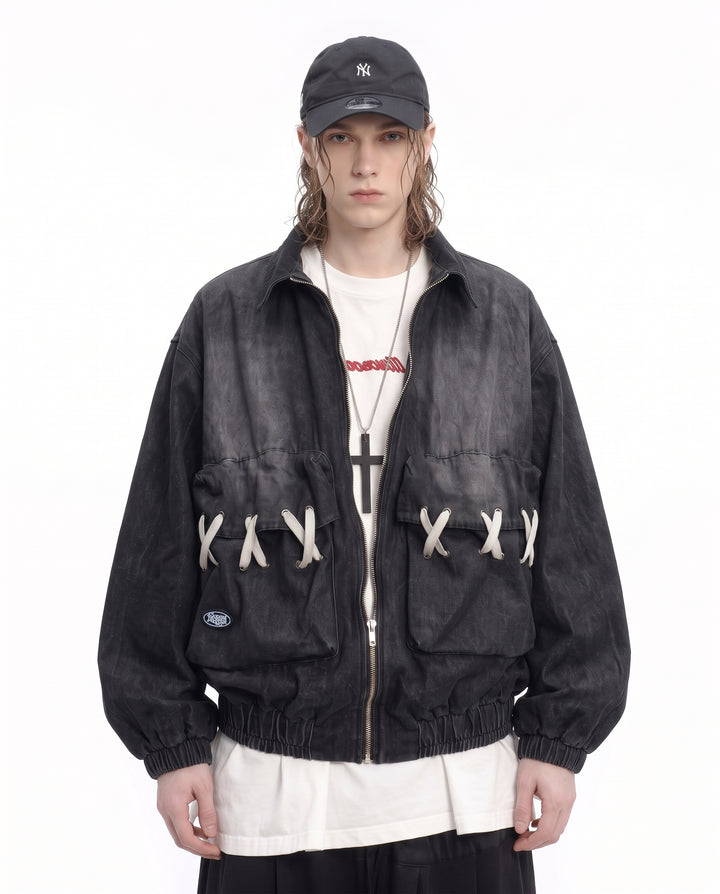 Laced Denim Jacket na3217