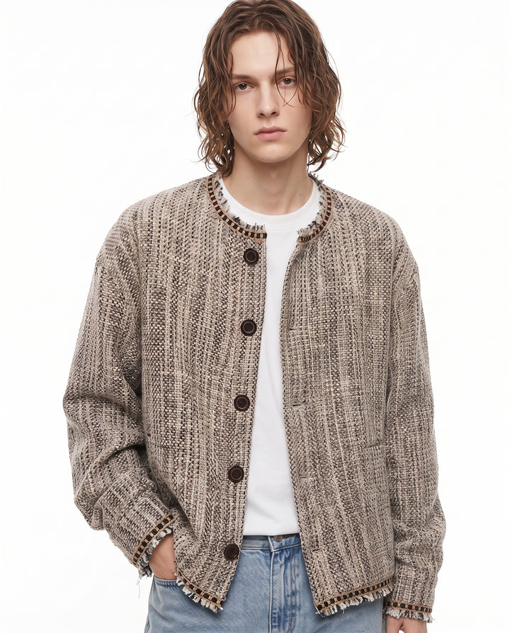 Fringe Tweed Jacket na3009