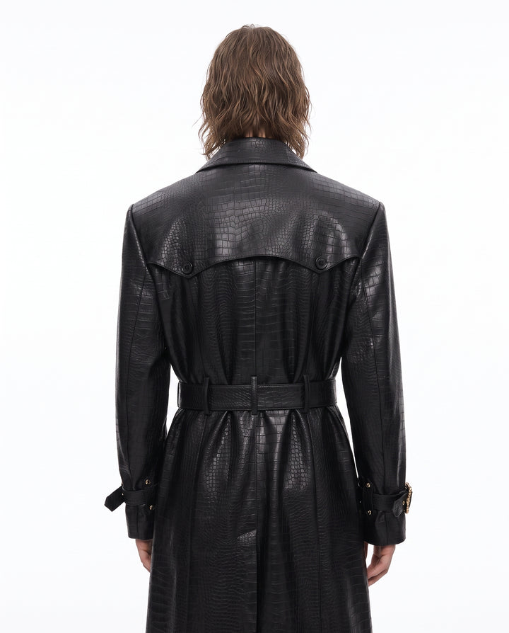 Leather Trench Coat na2990