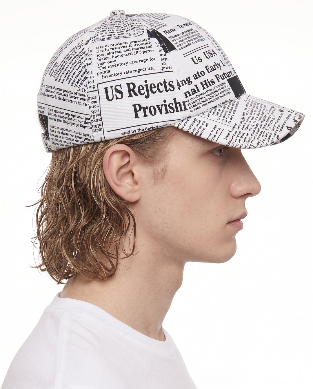 Newspaper Print Cap na2970