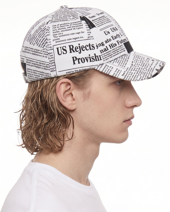 Newspaper Print Cap na2970