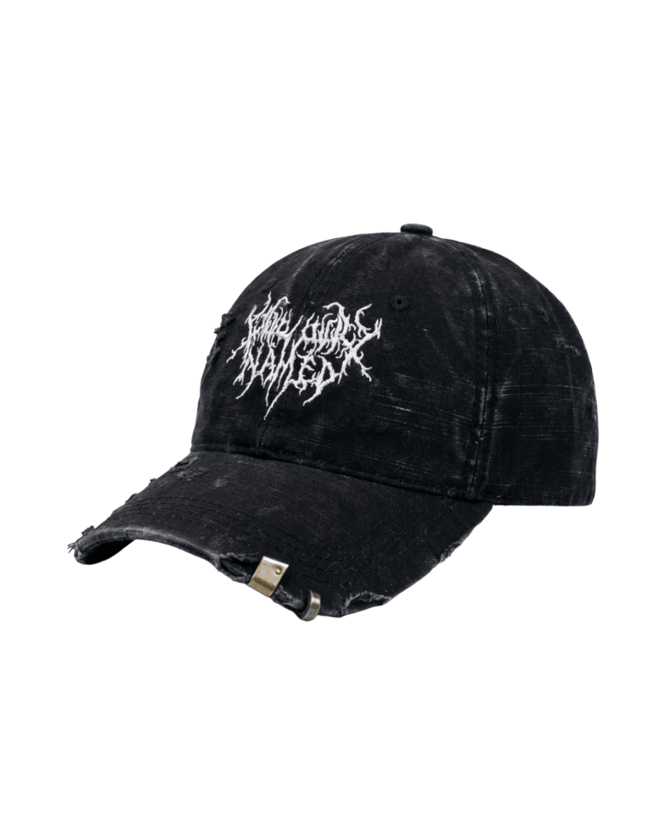 Distressed Washed Logo Dad Cap na2355