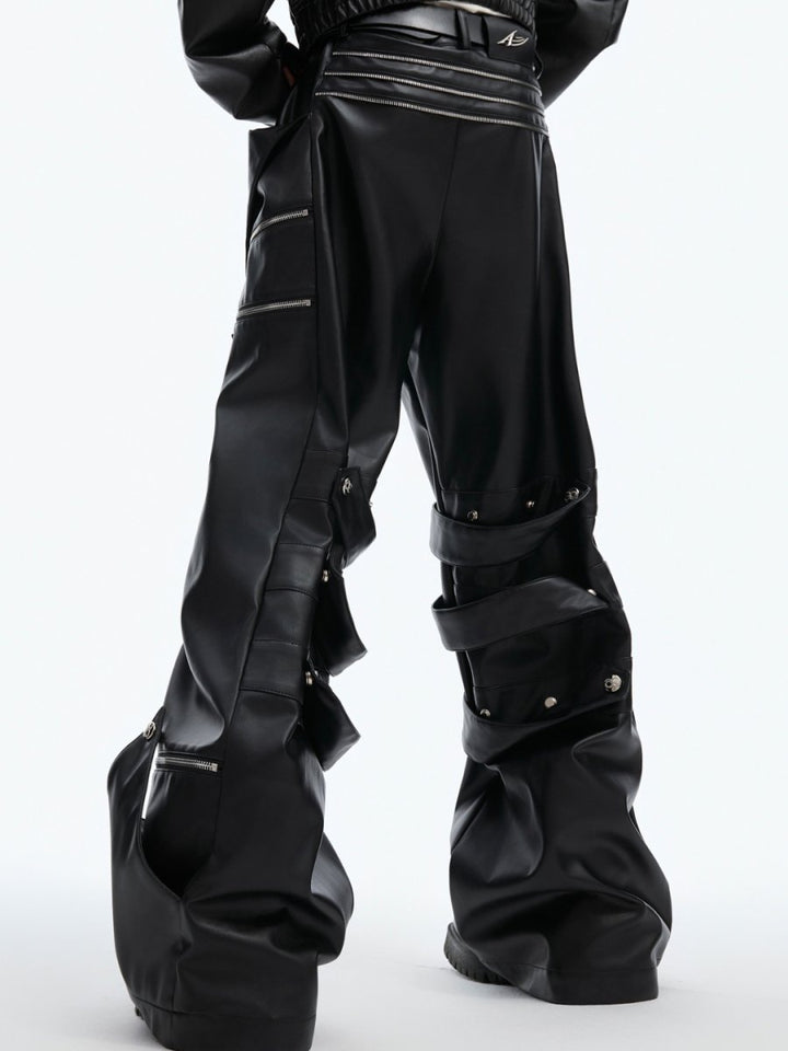 [CulturE] Leather Loose Pants na1684