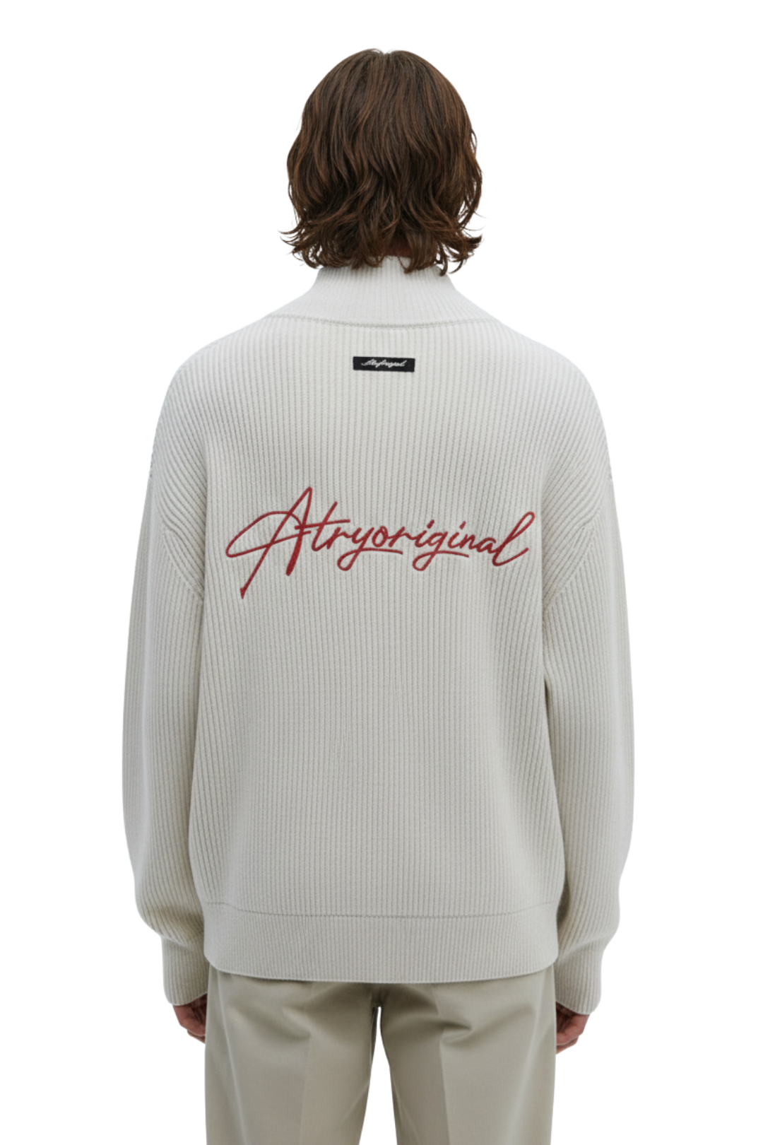 Ribbed High Neck Zip-Up Jacket na2398